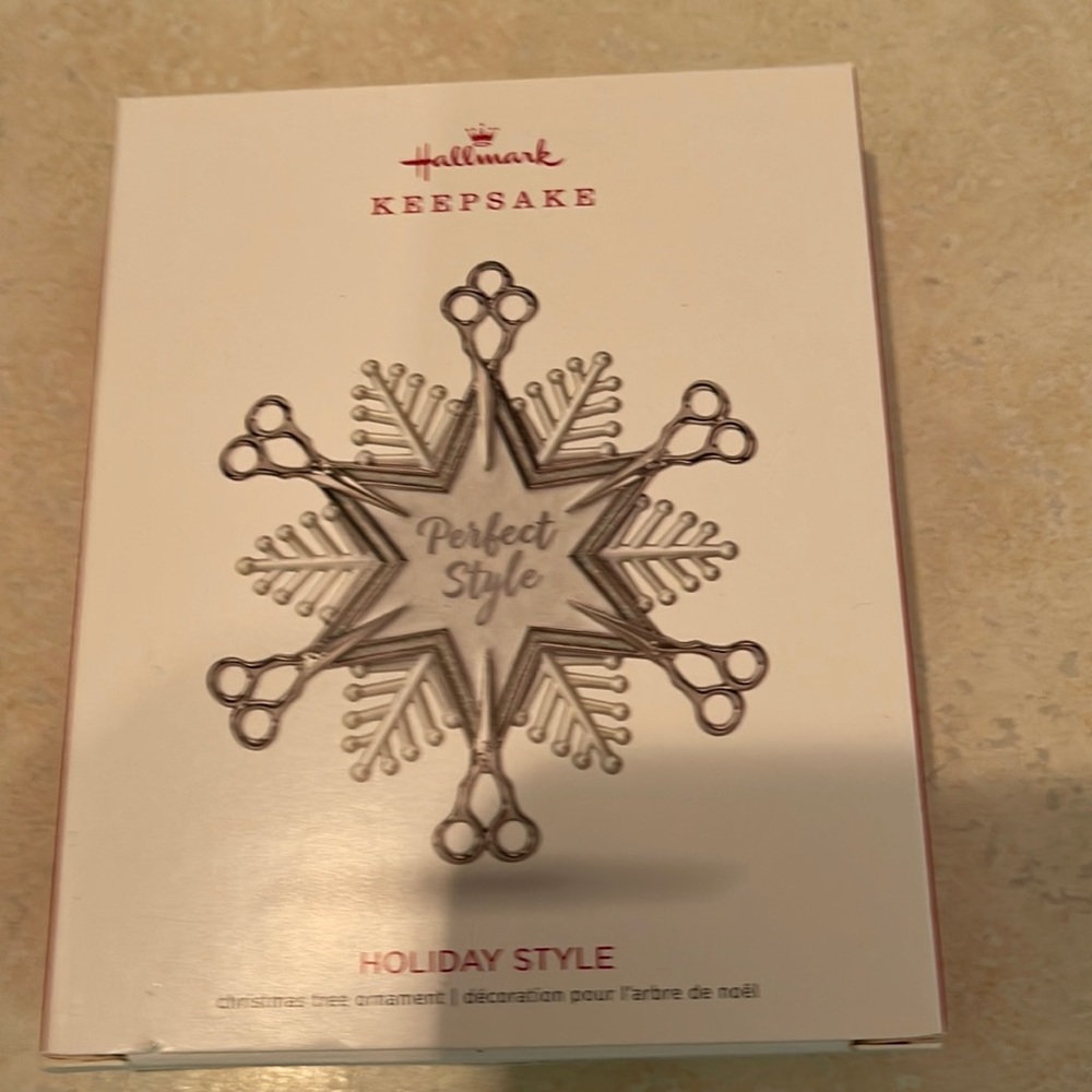 Christmas hair stylist ornament
